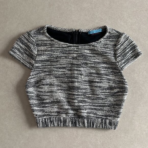 Alice + Olivia Elenore Fitted Tweed Crop Top ASO Taylor Swift - Picture 6 of 11